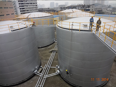 油罐涂刷重防腐油漆工程案例
